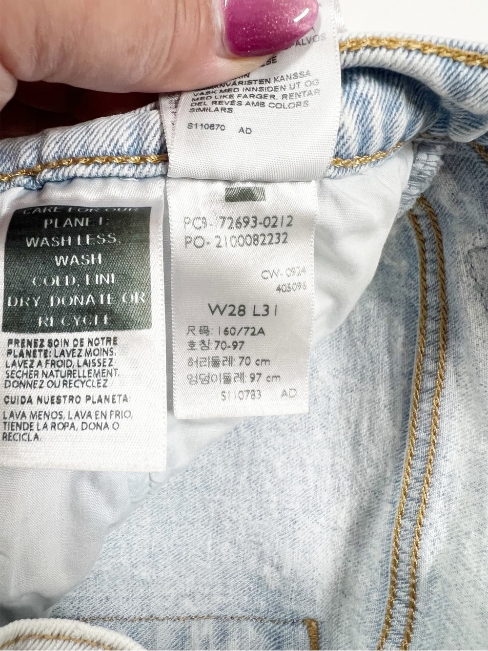 Levis Womens Classic Light Wash Ribcage Straight Leg Ankle Denim Jeans Size 28 - Picture 11 of 13